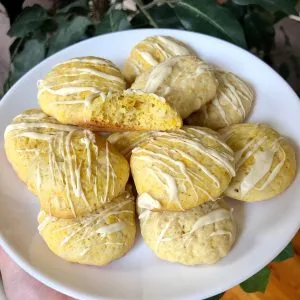 Lemon cookies on plate