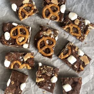 Pretzel S'mores Fudge Bars