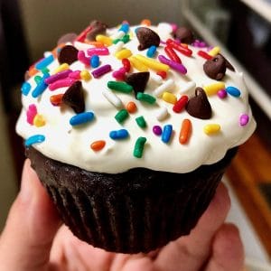 lighter chocolate cupcake