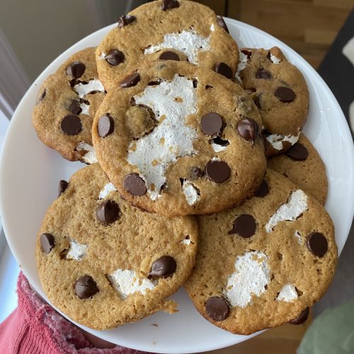 gluten free peanut butter smores cookies