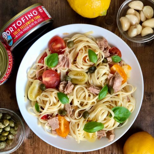 Lemon Caper Tuna Pasta Food By The Gram