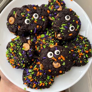 Chocolate Peanut Butter Monster Cookies