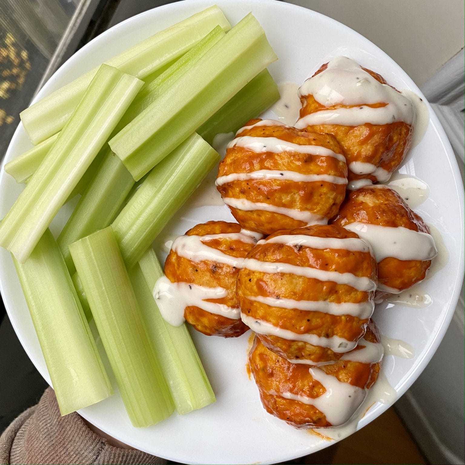 Air Fryer Buffalo Chicken Meatballs Food By The Gram