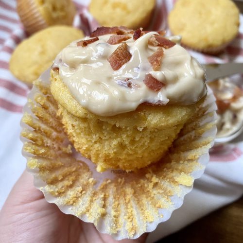 corn muffins with maple bacon butter