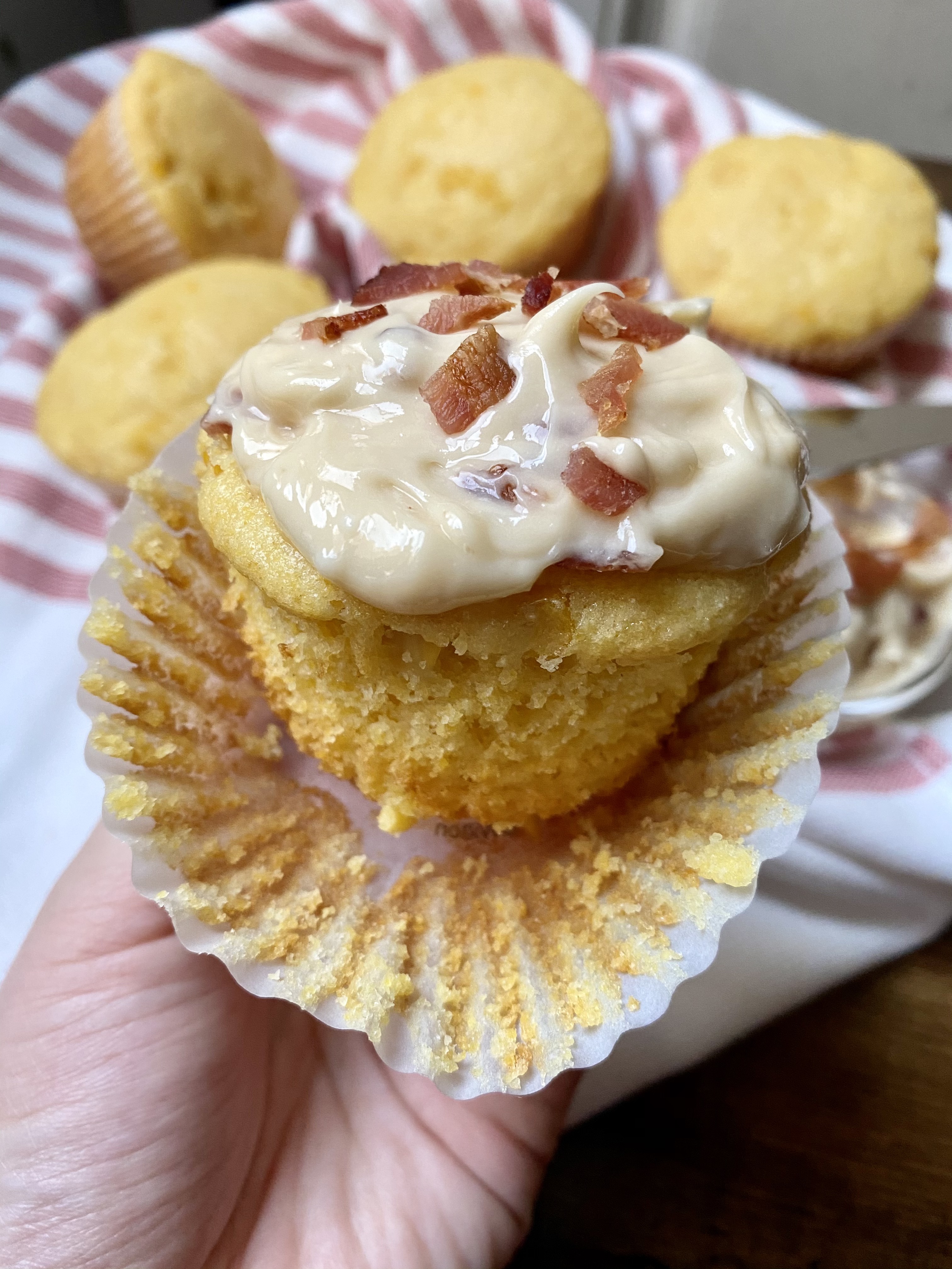 corn muffins with maple bacon butter
