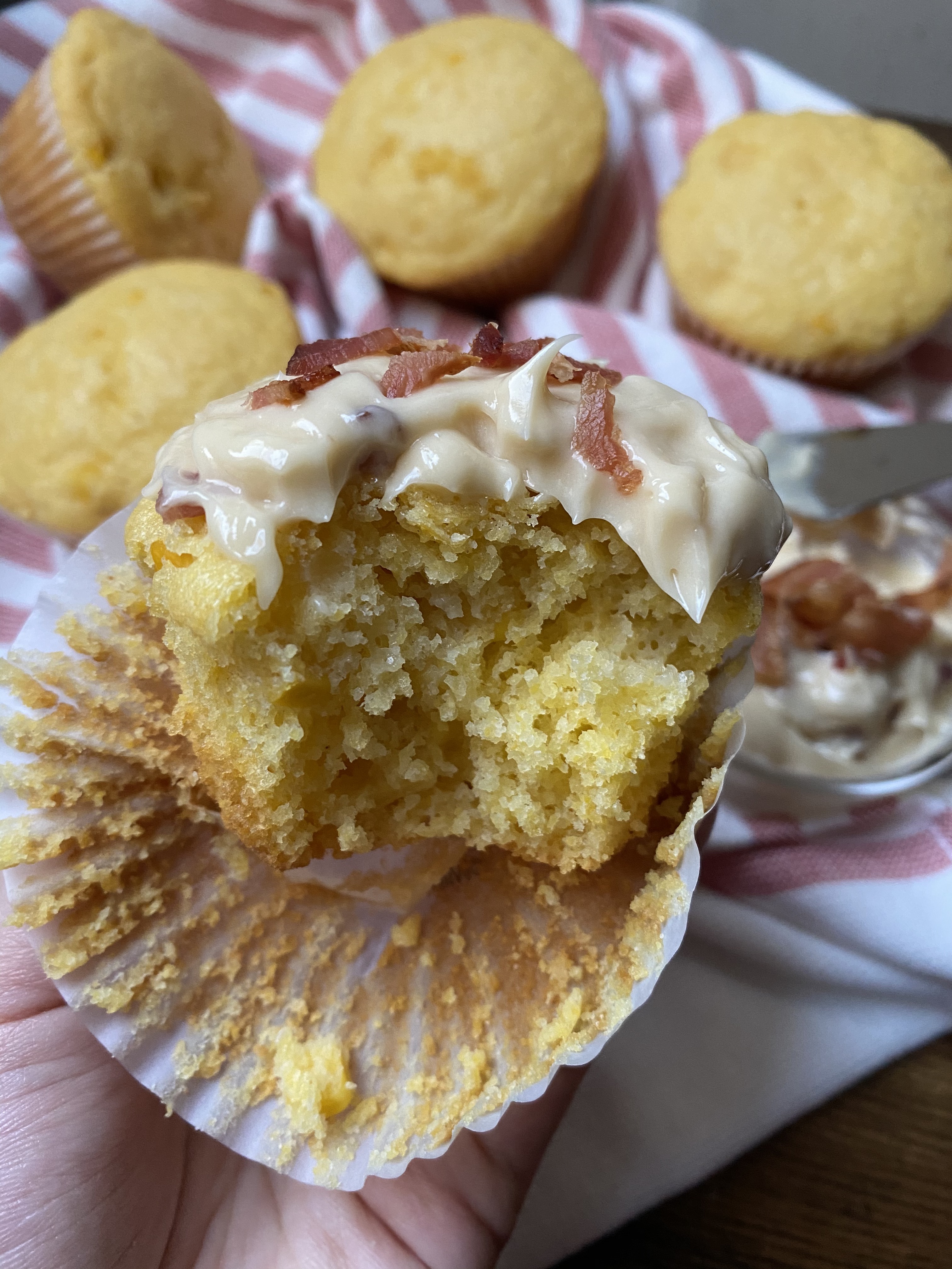 corn muffins with maple bacon butter