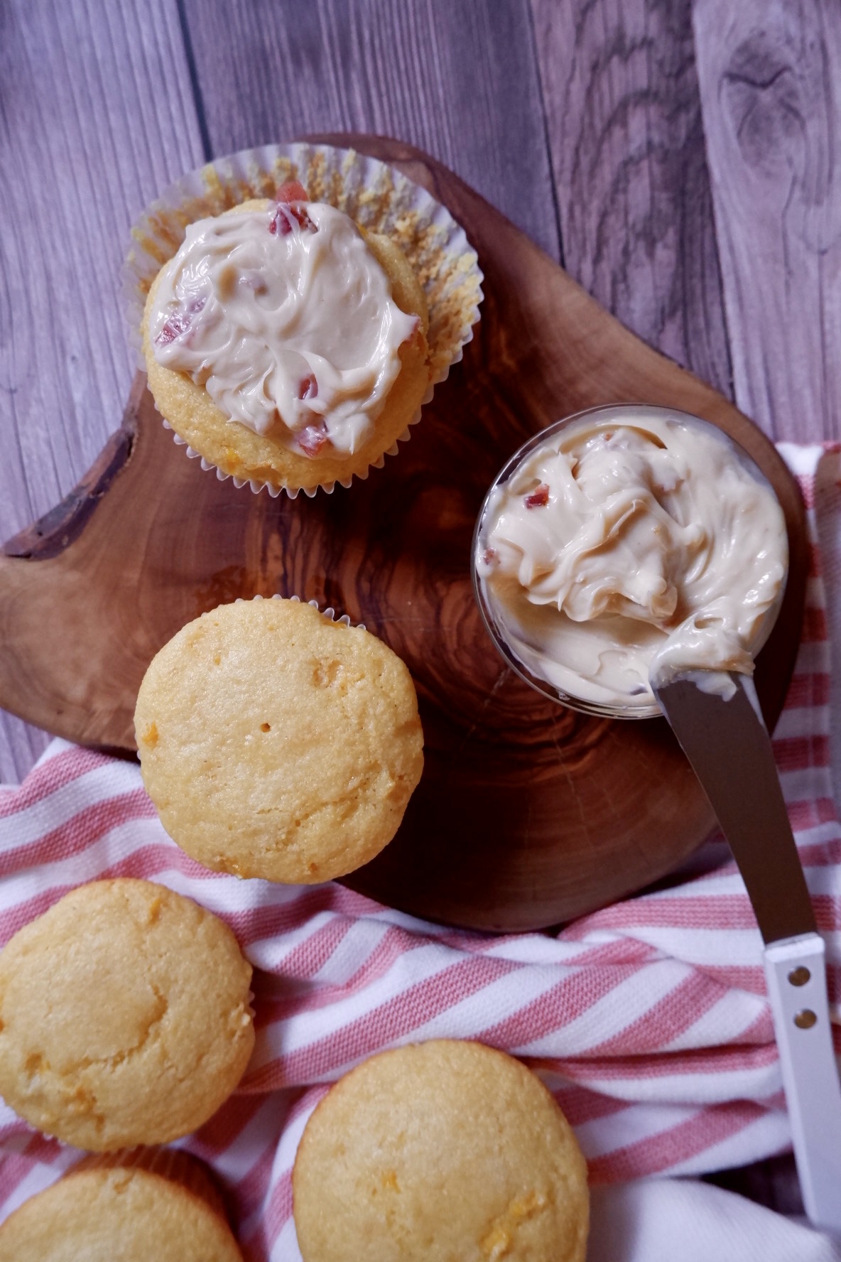 corn muffins with maple bacon butter