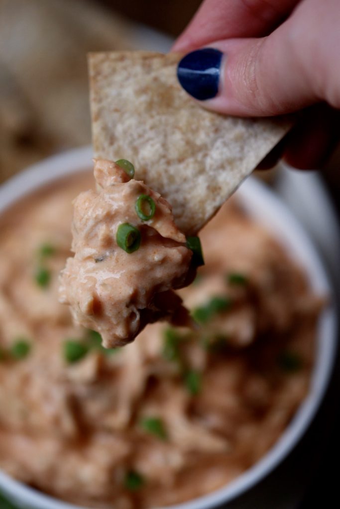 healthy buffalo chicken dip