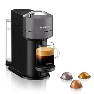 A Nespresso Vertuo Next Coffee and Espresso Machine in gray
