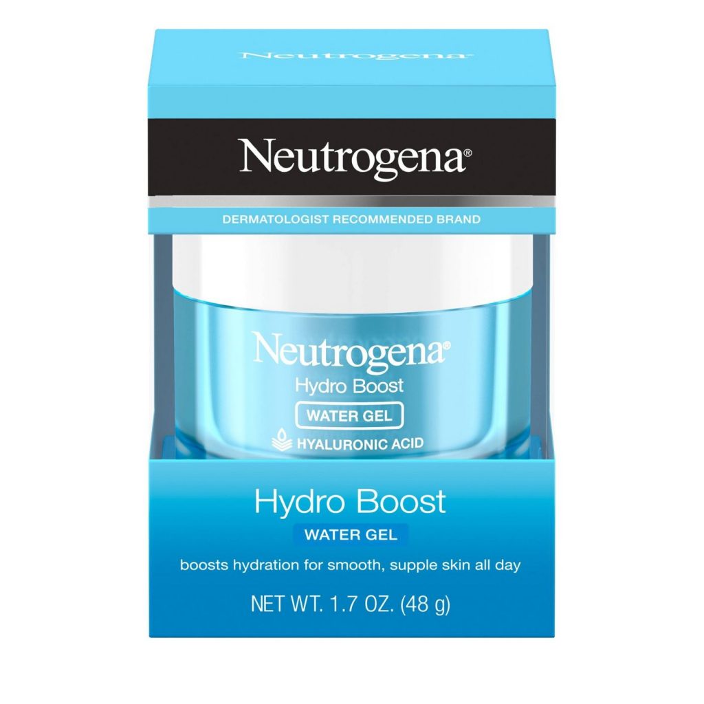 A jar of Neutrogena Hydro Boost Hydrating Water Gel Face Moisturizer with Hyaluronic Acid.