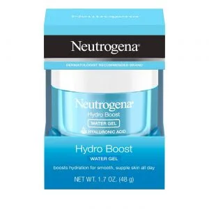 A jar of Neutrogena Hydro Boost Hydrating Water Gel Face Moisturizer with Hyaluronic Acid.