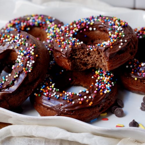 healthy double chocolate donuts