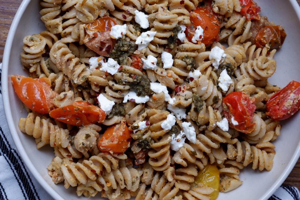 goat cheese pesto pasta