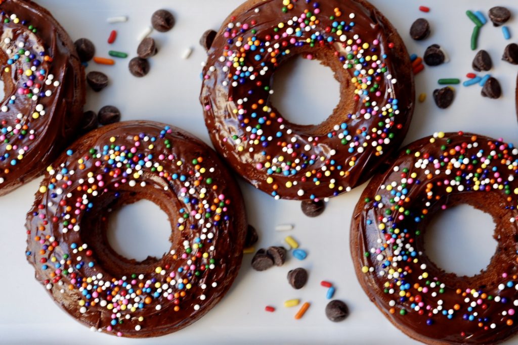 healthy double chocolate donuts