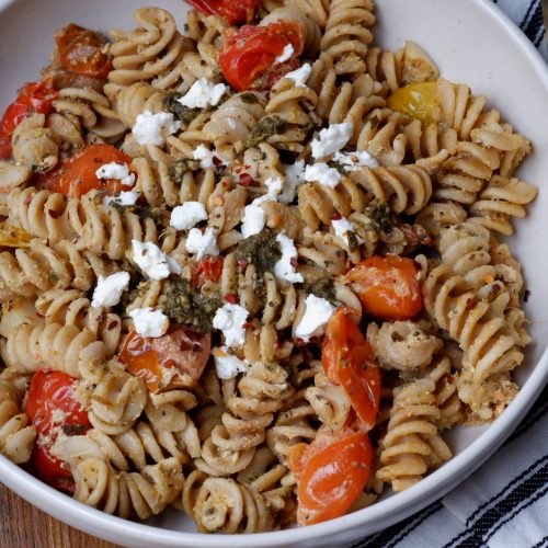 goat cheese pesto pasta