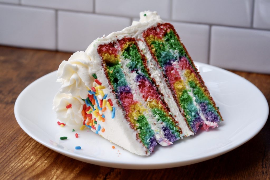 rainbow swirl cake