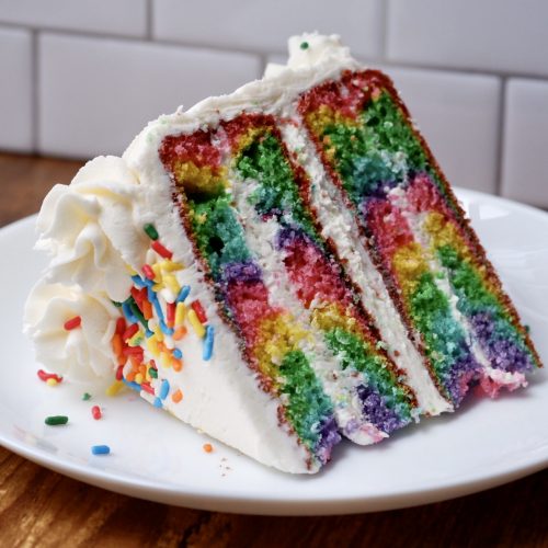 Homemade Rainbow Cake Recipe - Vanilla Rainbow Cake