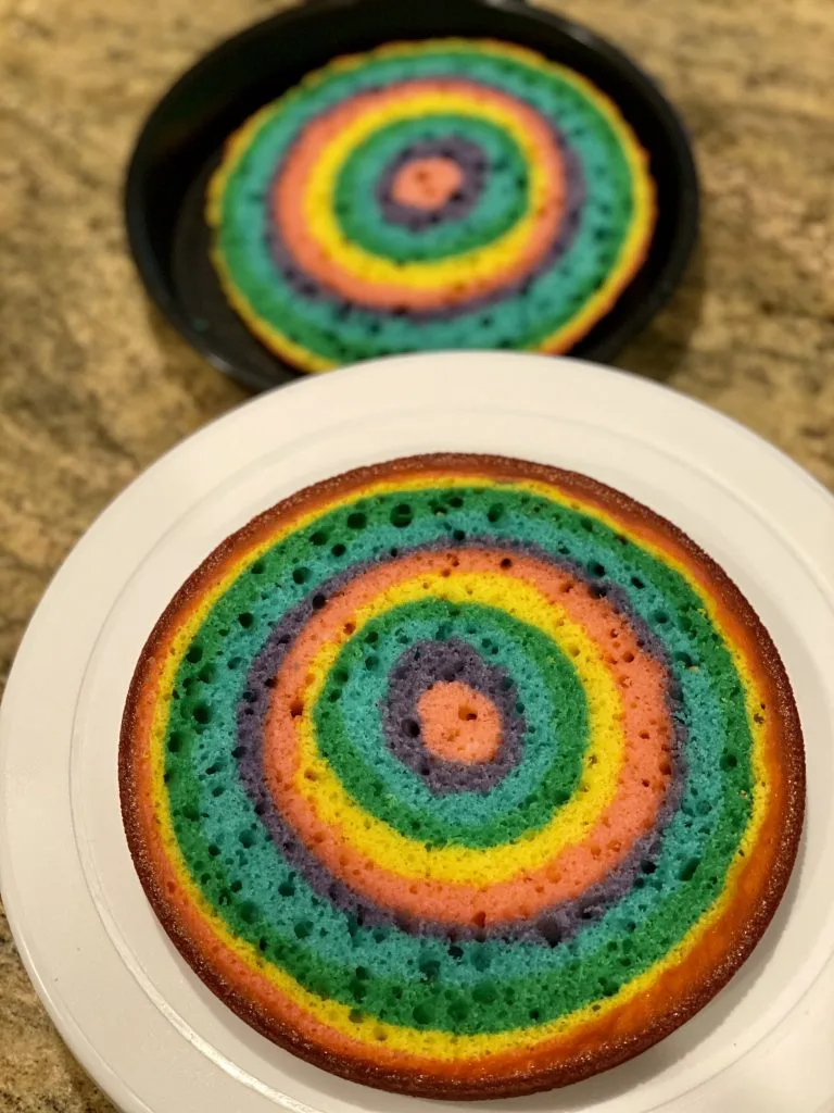 rainbow swirl cake