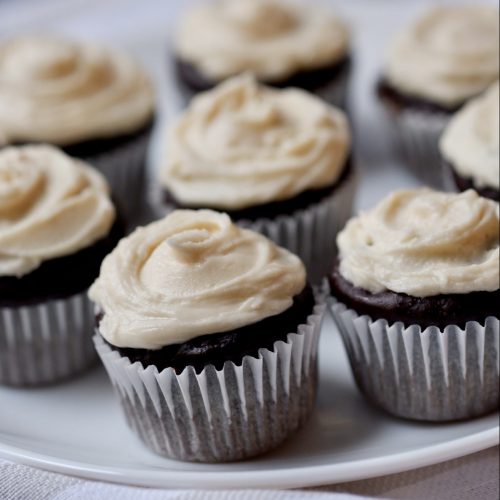 mini baileys chocolate cupcakes