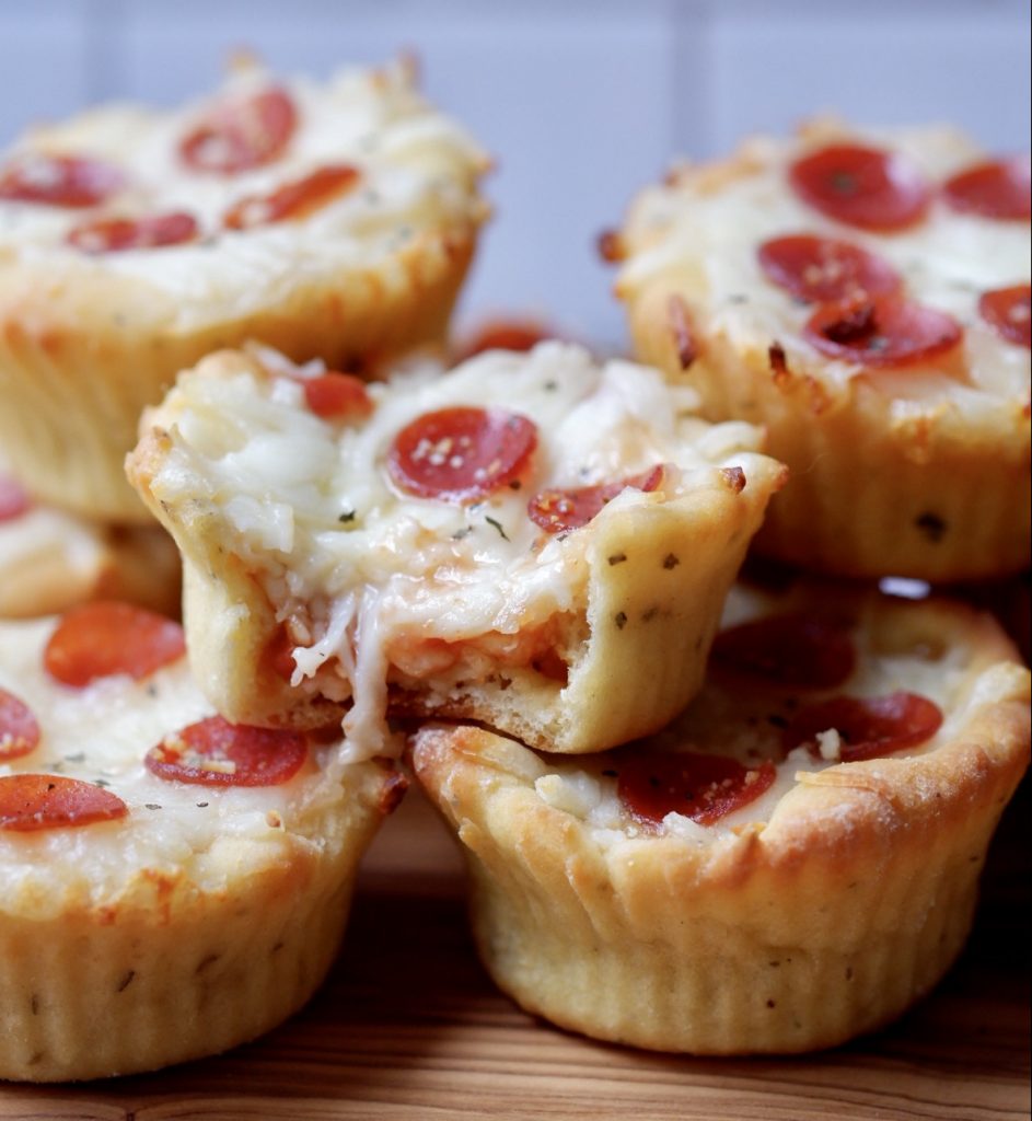 mini deep dish pizzas