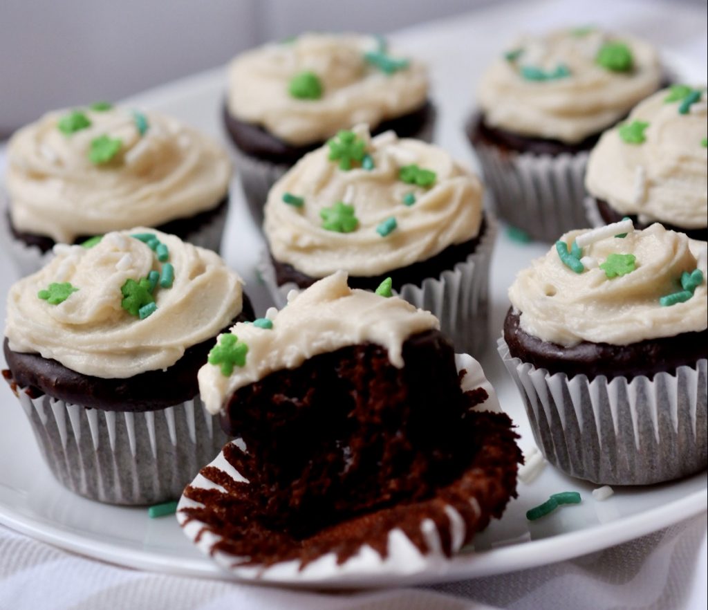 mini baileys chocolate cupcakes