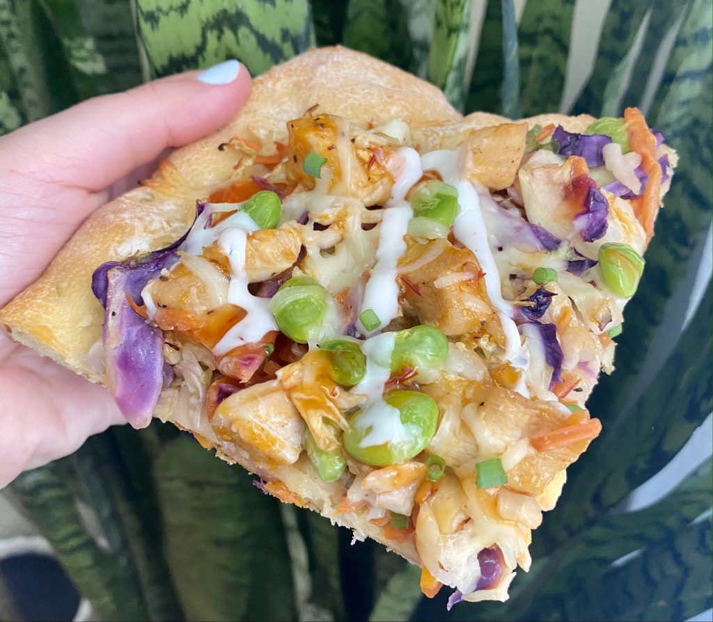 sweet chili chicken flatbread