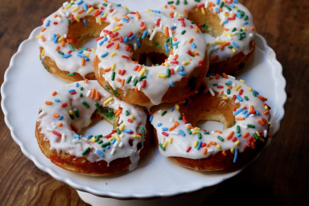 healthy birthday cake donuts