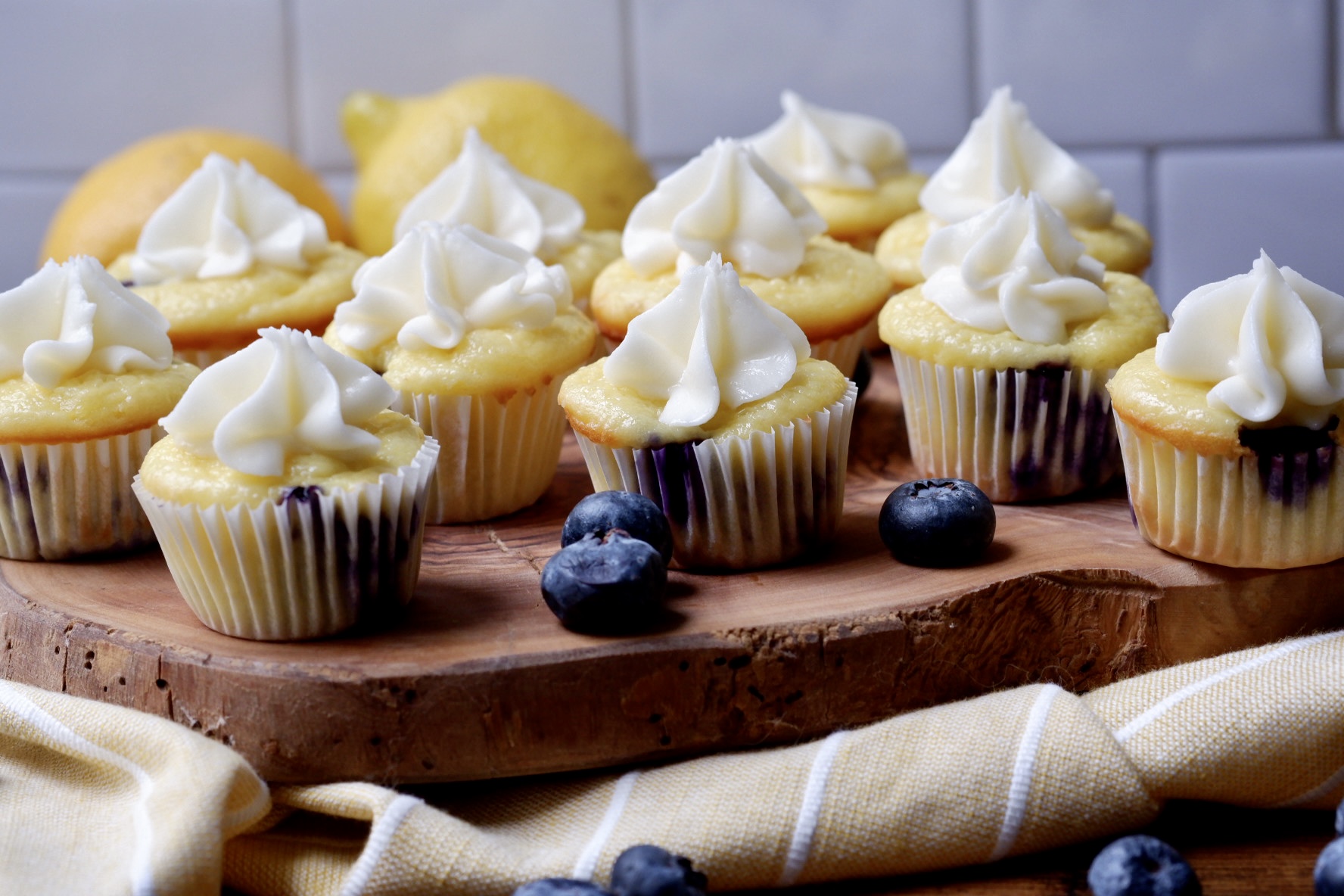 Light Lemon Blueberry Cupcakes