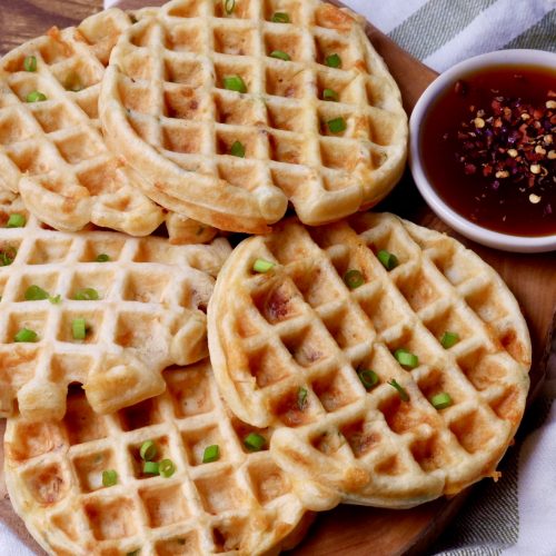 Bacon Cheddar Scallion Waffles