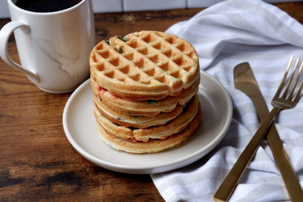 Birthday Cake 'Cake Batter' Waffles — The Skinny Fork