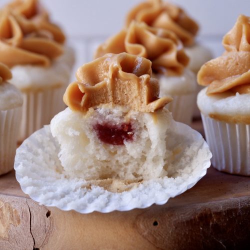 Healthy peanut butter and jelly cupcakes