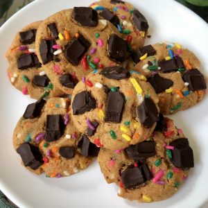 gluten free peanut butter chocolate chunk cookies