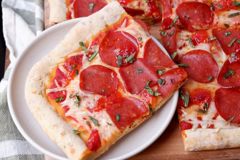 sweet and spicy pepperoni pizza