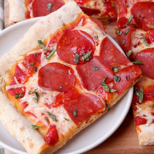 sweet and spicy pepperoni pizza