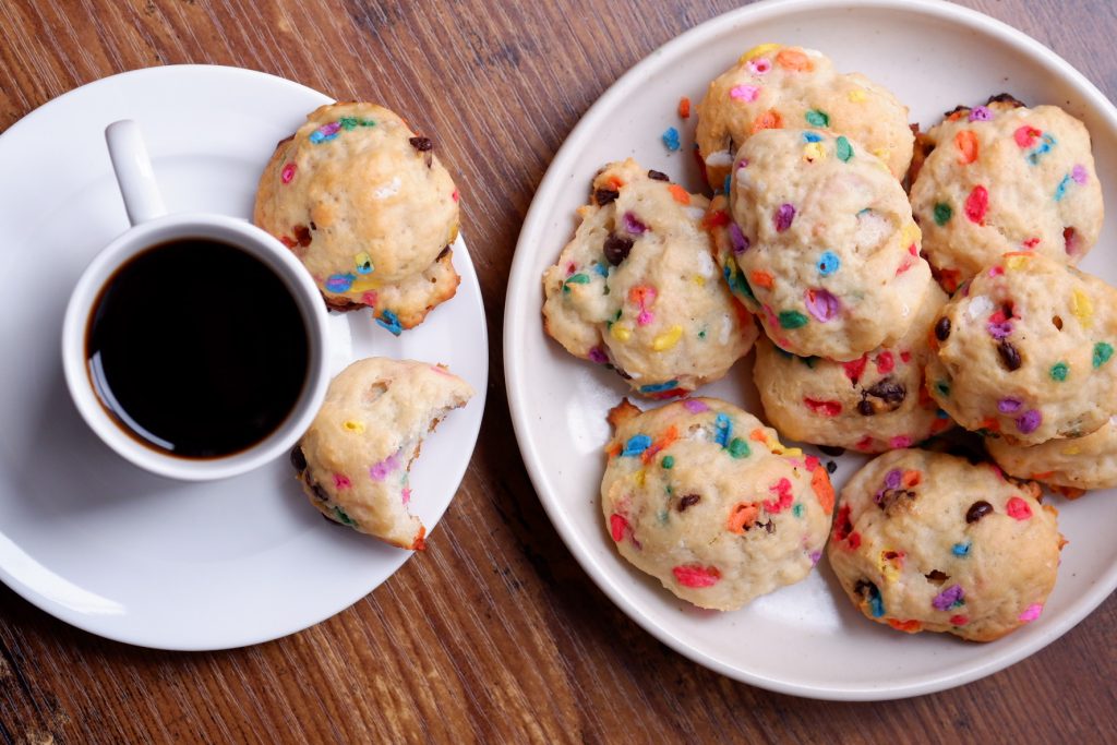 mini birthday cake scones