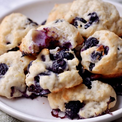 healthy mini blueberry lemon scones