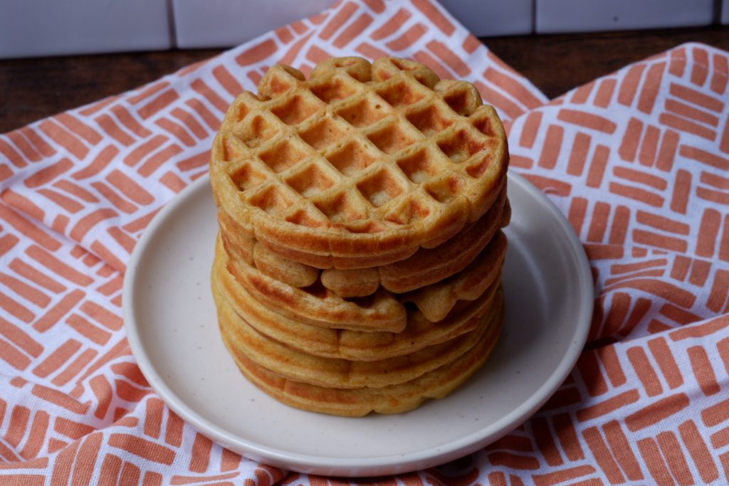 Healthy pumpkin waffles