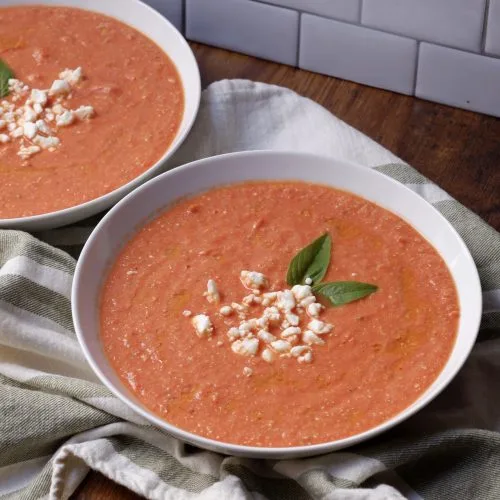 roasted tomato feta soup