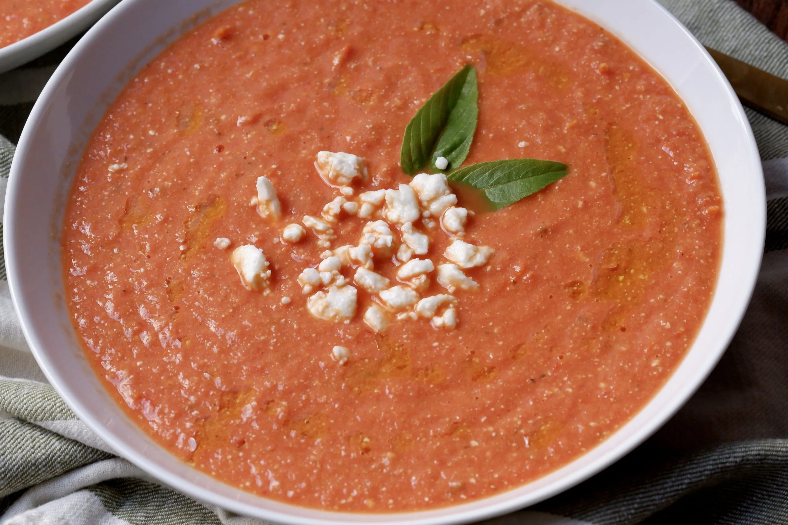 roasted tomato feta soup