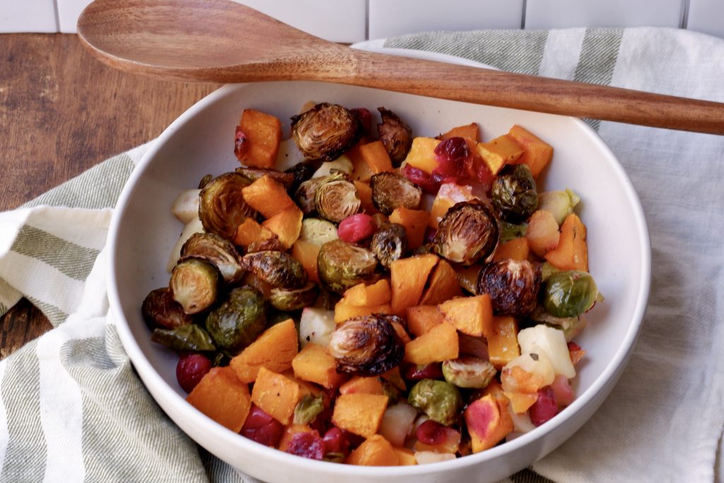 spicy maple roasted vegetables