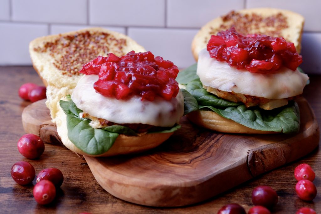 cranberry apple chicken burgers