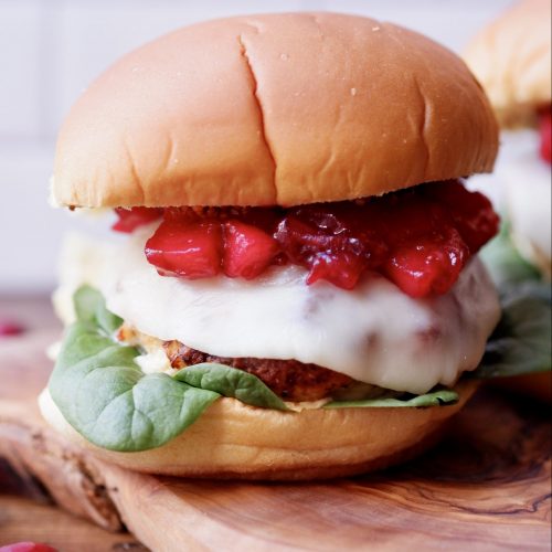 cranberry apple chicken burgers