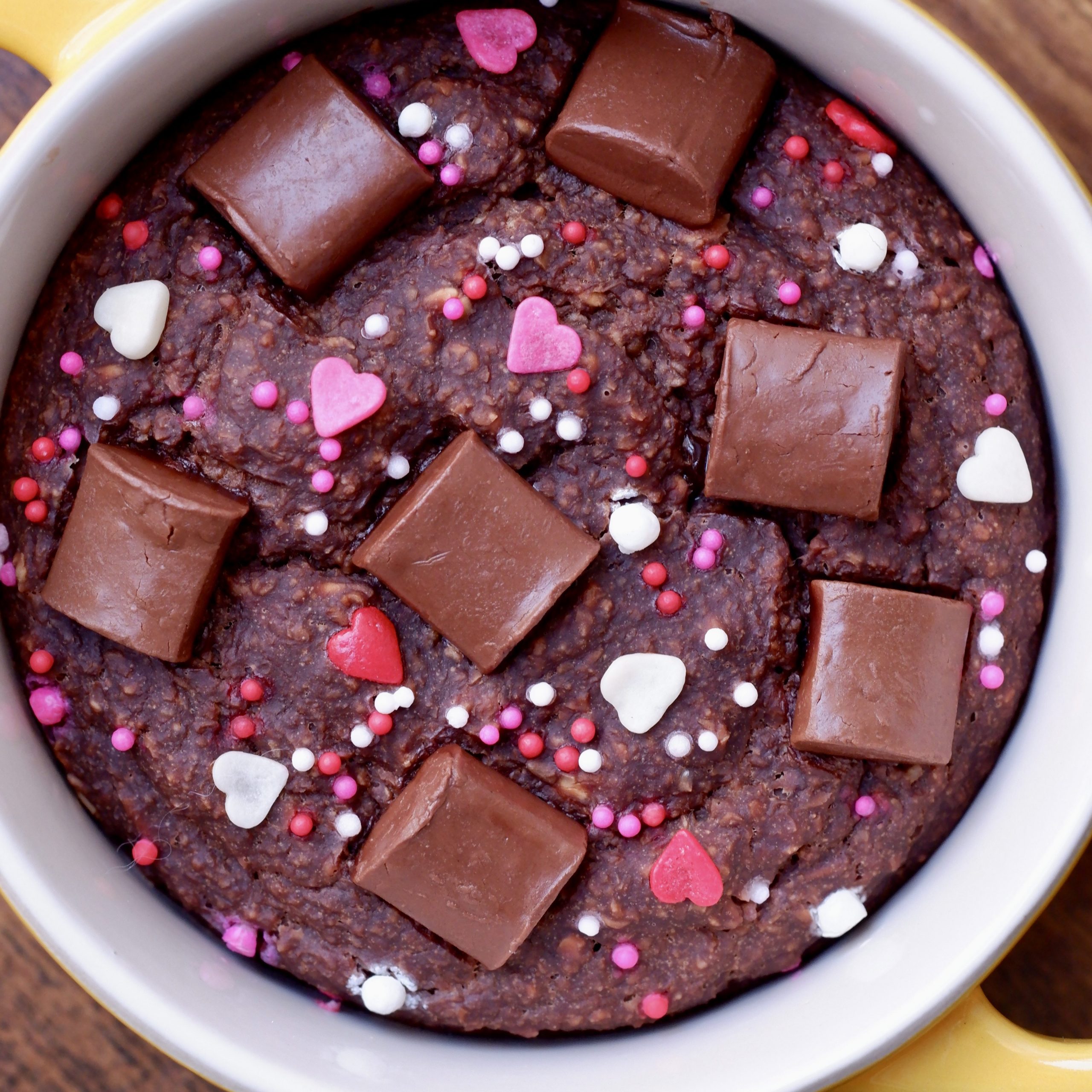 chocolate raspberry baked oats