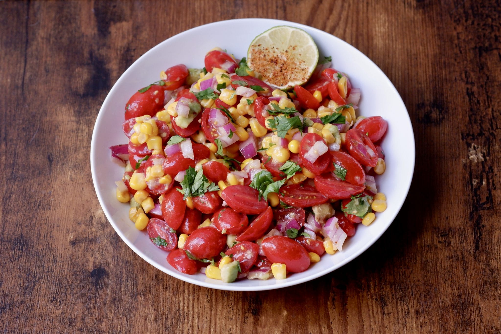 Corn and Tomato Salad Food By The Gram