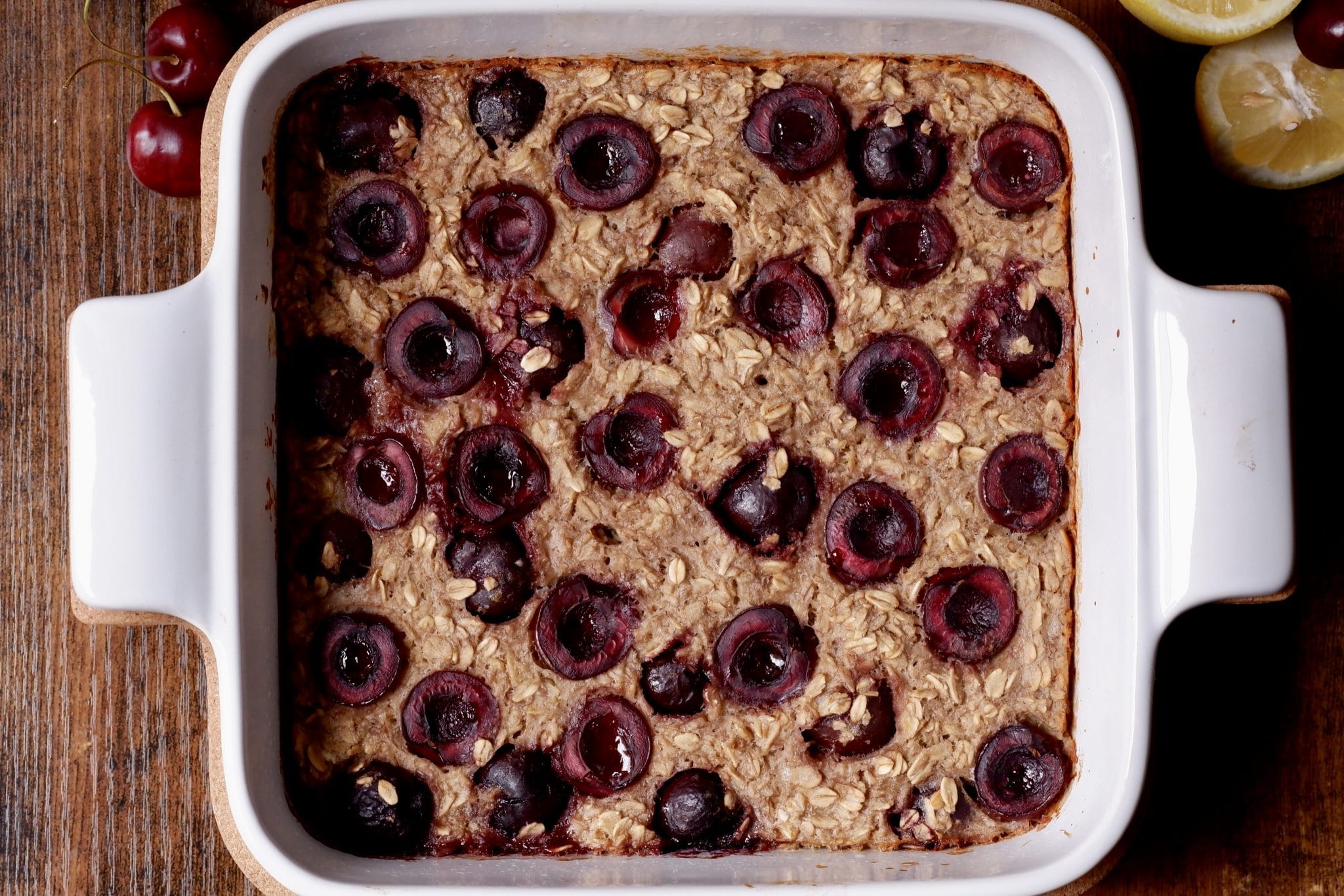 Lemon & Cherry Baked Oatmeal Food By The Gram