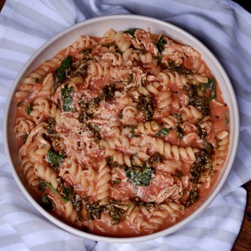 Creamy Tomato Crockpot Pasta