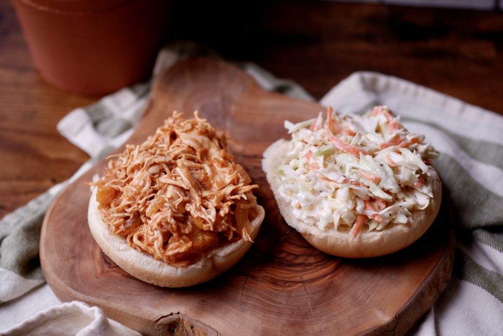 Slow Cooker Hawaiian Chicken Sandwiches