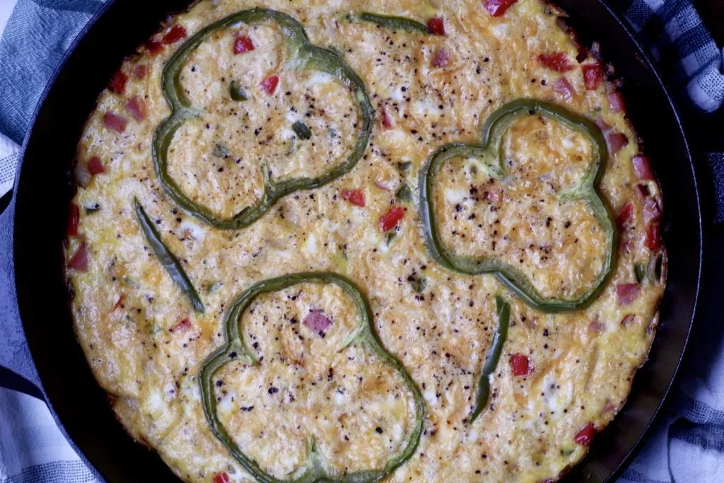 ham cheese veggie frittata