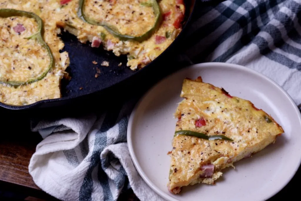 ham cheese veggie frittata