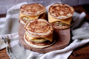 scallion pancake breakfast sandwiches